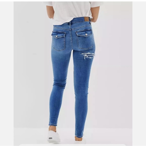 american eagle next level patched high waisted jeans - Picture 4 of 6